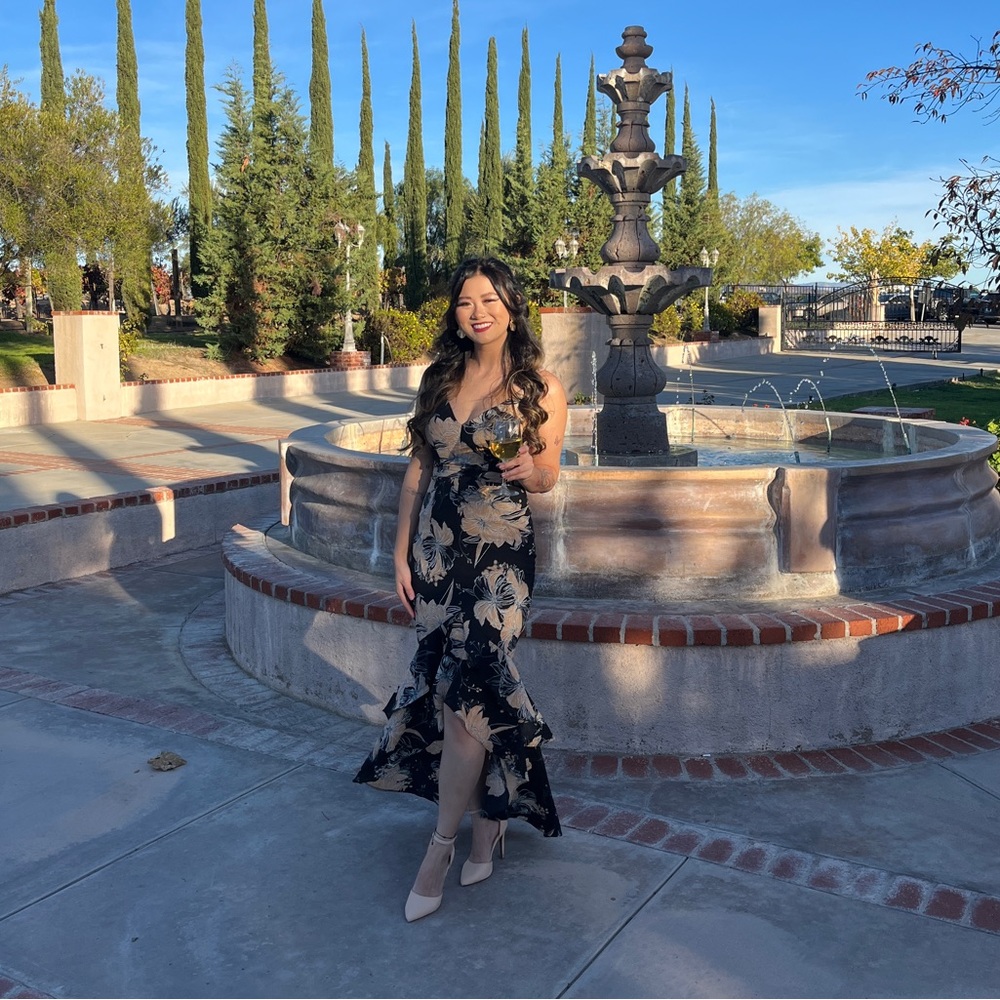Lulus floral midi mermaid dress SMALL